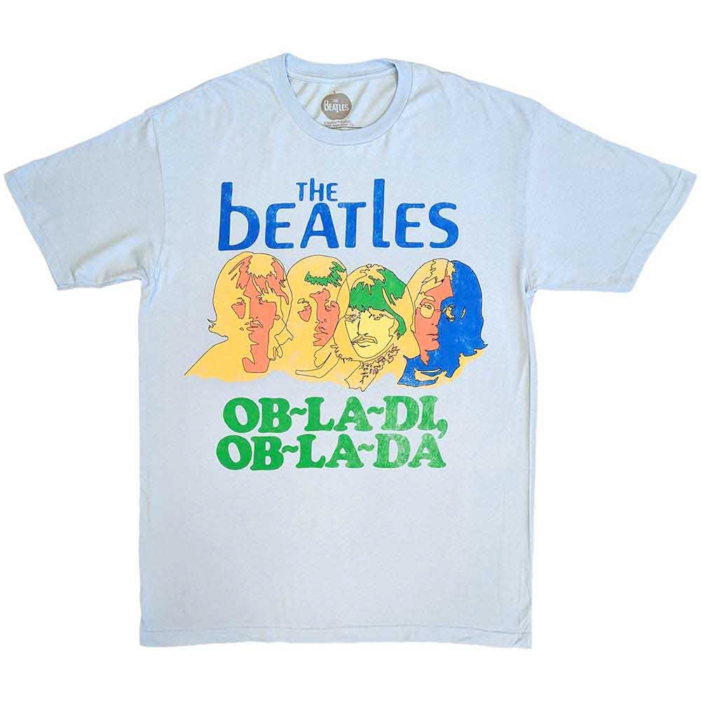 The Beatles - Vintage Ob La Di Heren Tshirt - Pastelblauw